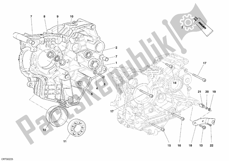 Wszystkie części do ? O? Yska Skrzyni Korbowej Ducati Superbike 999 S USA 2005